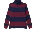 Поло с капюшоном в полоску из хлопкового интерлока Polo Ralph Lauren Kids для детей