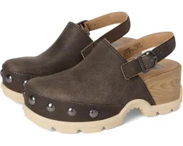 Клоги SOREL Roam'n Clog Rvt из натуральной кожи с платформой и заклепками