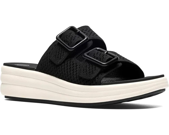 Сандалии Clarks Drift Faye на танкетке с текстильным верхом и двойной пряжкой