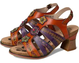 L'Artiste by Spring Step Сандалии Galfriday с миндалевидным носком и ручной росписью