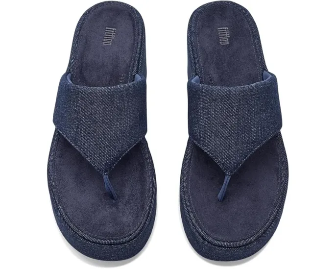 FitFlop Сандалии Platfforms Denim на клиновидном каблуке