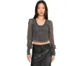 Топ Free People Dottie Knit Top с принтом и длинными рукавами