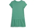 Платье из хлопкового джерси с плиссированной юбкой и большим пони Polo Ralph Lauren Kids