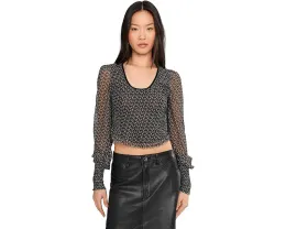 Топ Free People Dottie Knit Top с принтом и длинными рукавами