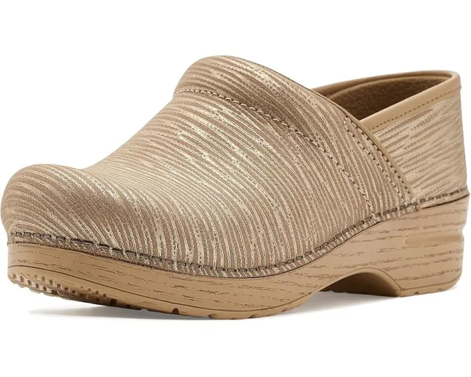 Клоги Dansko Professional из кожи Gold с пенной подошвой