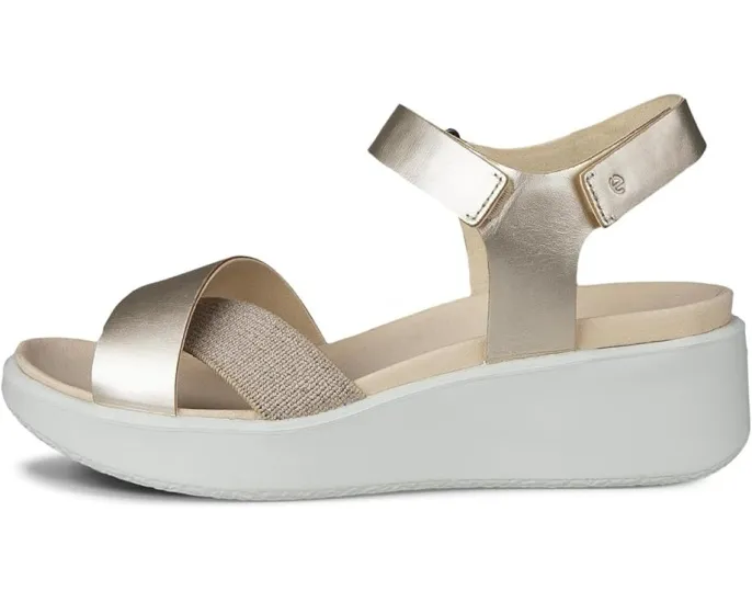 Сандалии ECCO Flowt Wedge Luxury Crossband с клиновидным каблуком и регулируемой лодыжечной лямкой