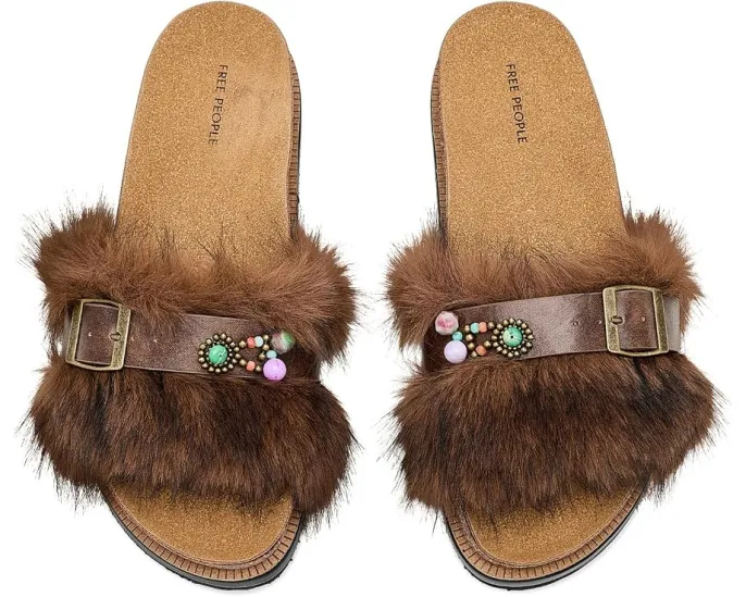 Слайды Free People Frankie с мехом и пряжкой