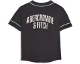 Футболка бейсбольная abercrombie kids Piped Baseball Tee розовая для детей старшего возраста