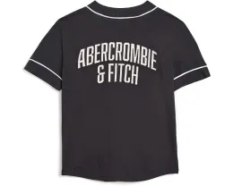 Футболка бейсбольная abercrombie kids Piped Baseball Tee розовая для детей старшего возраста