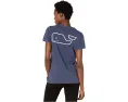 Футболка Vineyard Vines с коротким рукавом и карманом в виде кита