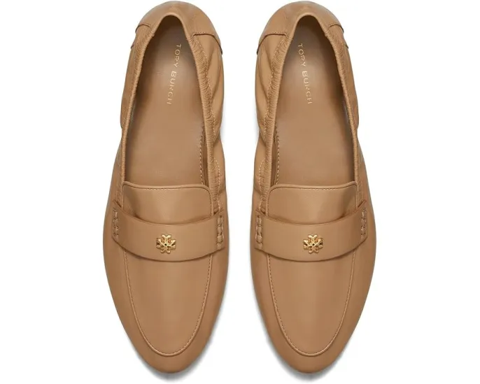 Лоферы Tory Burch Ballet из замши с деталью Double T