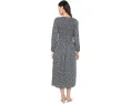 Платье миди Smocked с V-образным вырезом и длинным рукавом Madewell