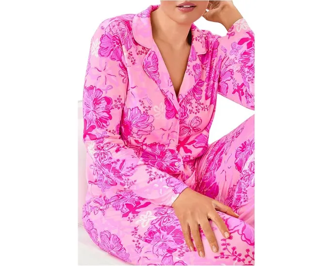 Lilly Pulitzer пижамная блуза с длинным рукавом и пуговицами
