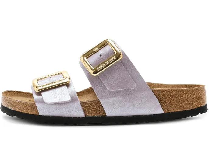Сандалии Sydney Luxe Buckle от Birkenstock с мерцающим верхом и пробковой стелькой