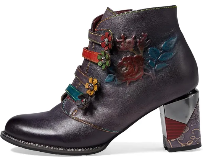 Ботильоны L'Artiste by Spring Step Maleeka с цветочным декором и липучкой