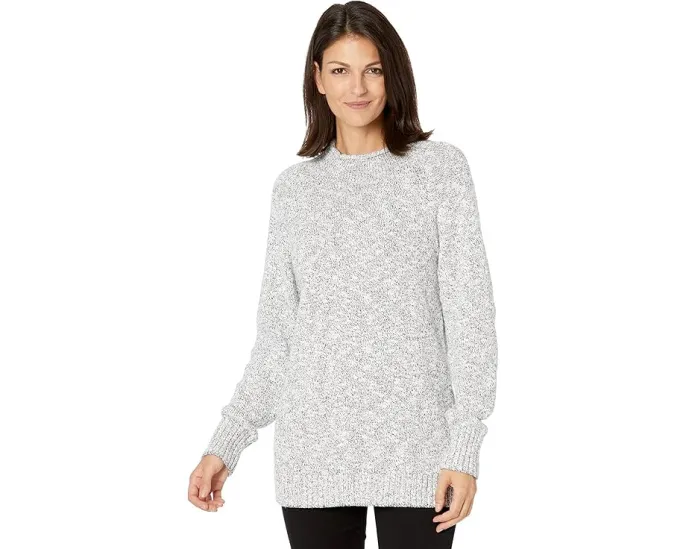Cotton Ragg Sweaters Funnel Neck Pullover