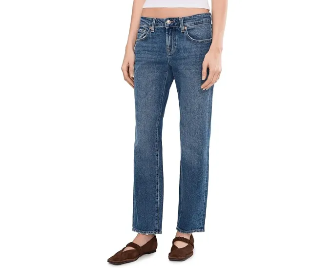 Джинсы 7 For All Mankind Low Cigarette с прямой посадкой и низкой талией