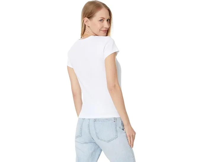 Футболка Madewell Supima Rib Tee с ребристым трикотажем и круглым вырезом