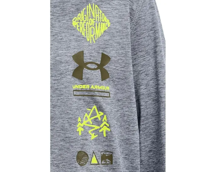 Спортивная толстовка Under Armour Kids с вертикальным логотипом и карманом кенгуру