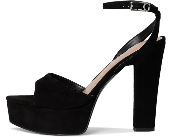 Туфли GUESS Hitten на устойчивом каблуке из замши с ремешком