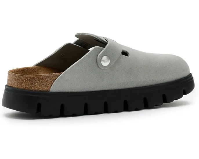 Биркенштоки Boston Chunky Sandal на платформе из замши с массивной подошвой EVA