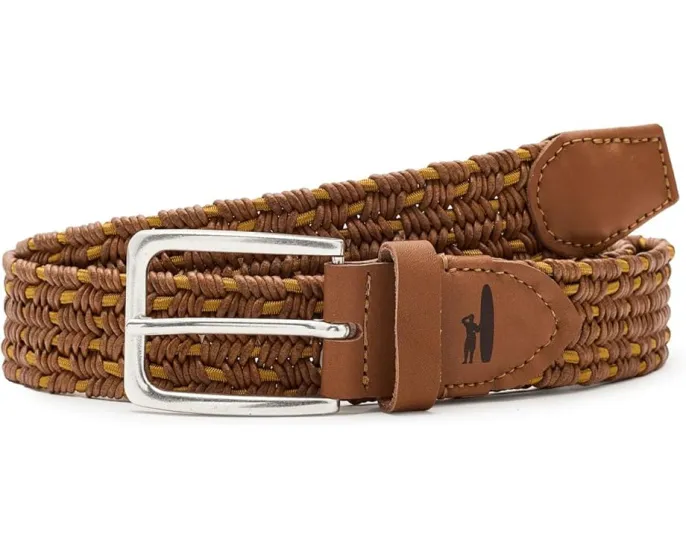 Ремень johnnie-O Tessuto из итальянской кожи с эластичной вставкой