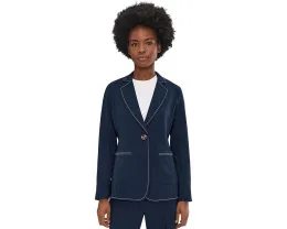 Блейзер Sleek Stretch Accent Stitch с контрастной строчкой и одним пуговицей NIC+ZOE