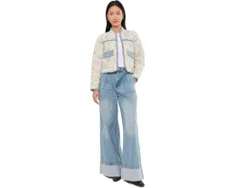 Стеганая куртка Love Song Floral Quilted Jacket с цветочным принтом на молнии