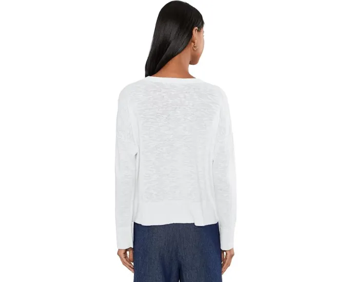 Свитер Eileen Fisher с круглой горловиной из узловатой смеси органического льна и хлопка