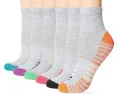 Hanes 6 пар хлопковых носков с комфортной посадкой серый меланж