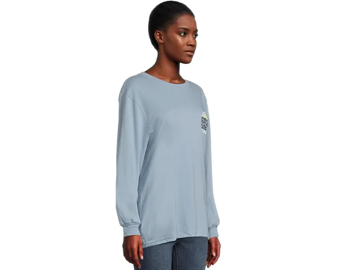 Salty Crew футболка Sunrise Long Sleeve Boyfriend Tee длинная синяя