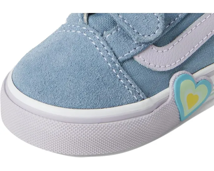 Кроссовки Vans Old Skool V Heart для малышей с липучками и усиленным носком