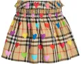 Burberry Kids юбка Ama в клетку с сердечками для девочек