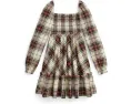Платье для девочки Polo Ralph Lauren Kids из хлопкового джерси в клетку с рюшами