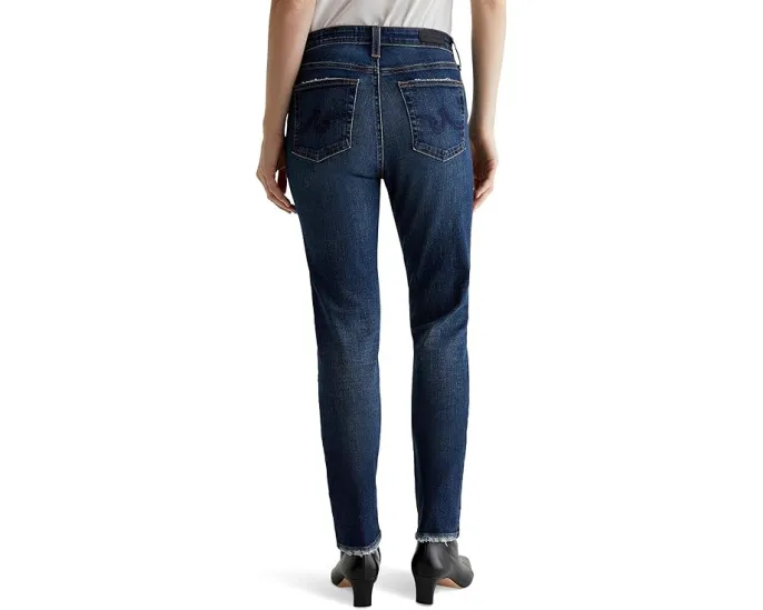 Джинсы AG Jeans Mari Mid Rise Slim Straight с прямым кроем и средней посадкой
