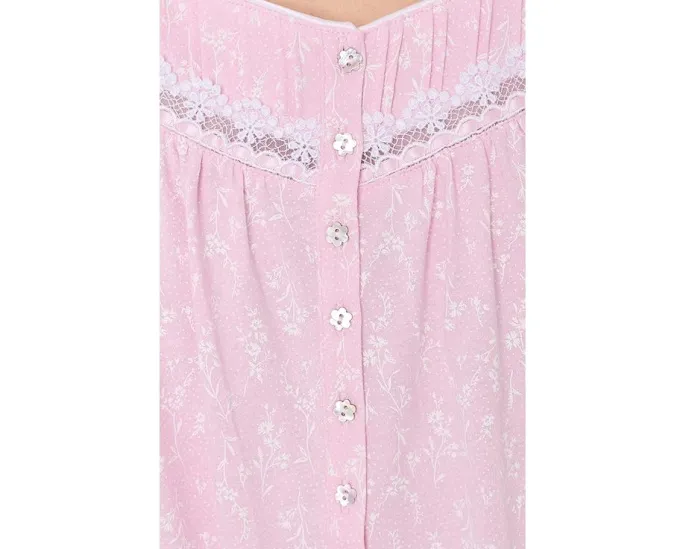 Eileen West ночное платье из хлопка с рукавами 3/4