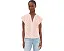 Petite Short Sleeve Popover Woven Top