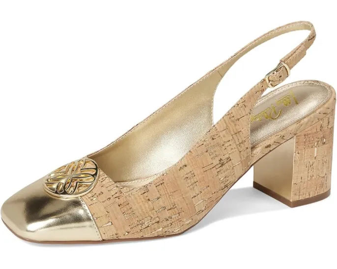 Туфли-лодочки Lilly Pulitzer Mari slingback с пробковым каблуком и зеркальной кожей