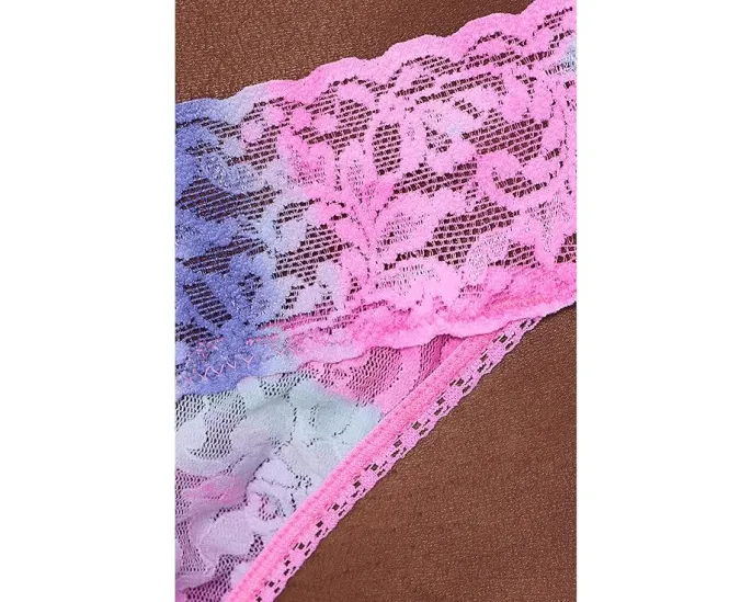 Трусы-стринги Hanky Panky Printed Signature Lace Original Rise с принтом