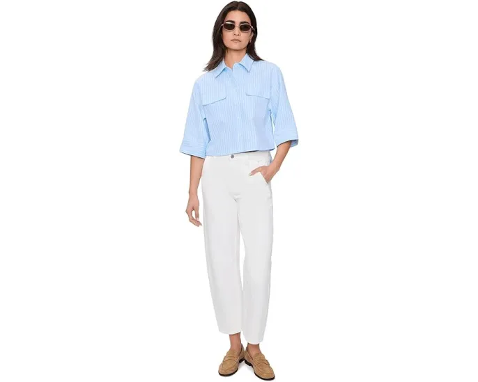 Рубашка Blank NYC Sky Dive в полоску с укороченными рукавами