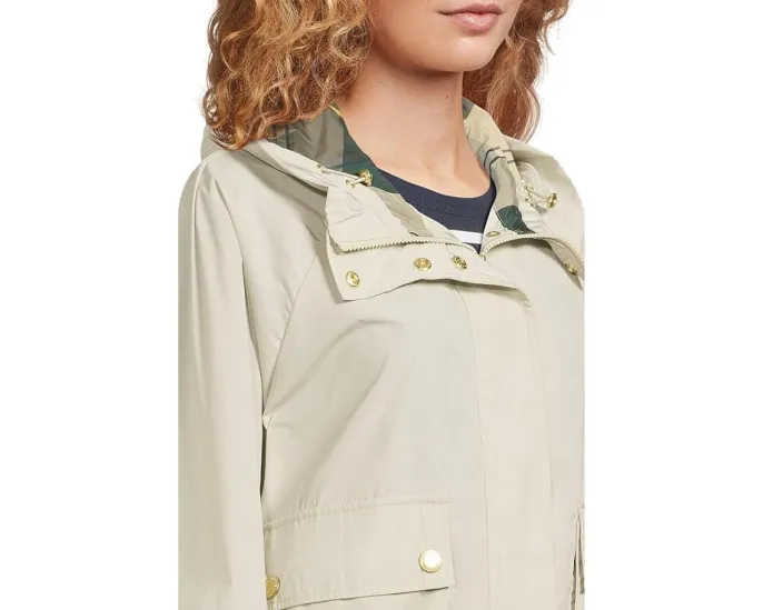Куртка Barbour Mae дождевик с капюшоном и подкладкой в клетку