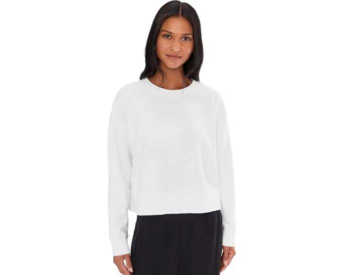 Кроп-свитшот Eileen Fisher из окрашенного в готовом виде велюра