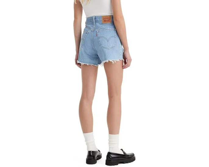 Шорты Levi's High Waisted Mom с пятью карманами и кожаным патчем