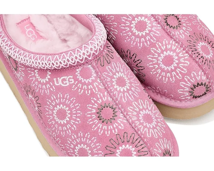 Детские тапочки UGG Kids Tazz Sun Stitch с вышивкой