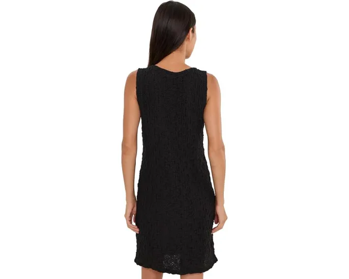 Платье Petite Bubble Jacquard Bateau Neck от Eileen Fisher черное