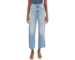 Джинсы Ribcage Ankle Deconstructed от Levi's® Premium с высокой посадкой и прямыми штанинами