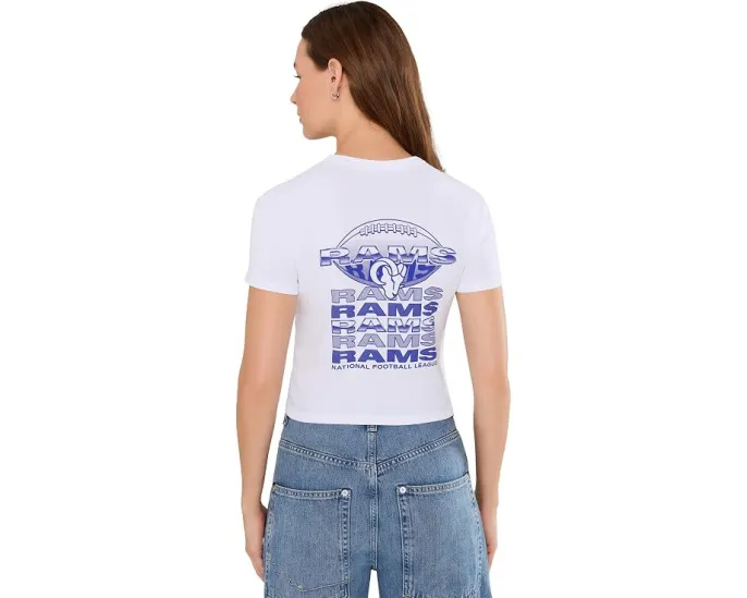Футболка Junk Food Clothing NFL Los Angeles Rams с повтором принта