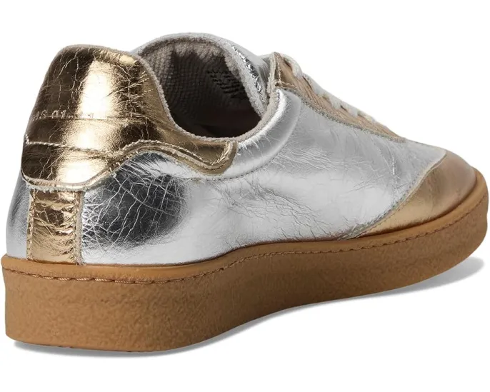 Кожаные кроссовки AllSaints Thelma Met с круглым носком и резиновой подошвой