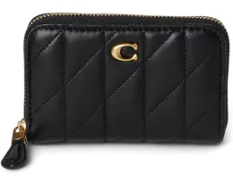 Маленький кардхолдер COACH на молнии из кожи наппа