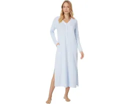 Халат Eileen West из трикотажа с длинным рукавом и кружевной отделкой